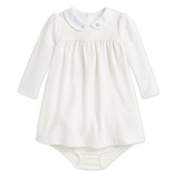 Baby Embroidered Velour Dress