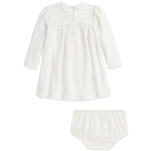 폴로 랄프로렌 Baby Embroidered Velour Dress