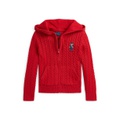 Toddler and Little Girls Polo Bear Cotton Full Zip Sweatshirt