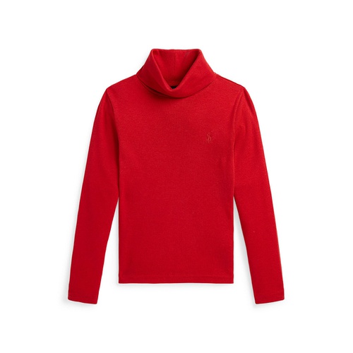 폴로 랄프로렌 Toddler and Little Girls Ribbed Cotton Modal Turtleneck Sweater