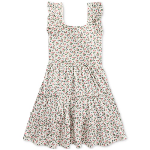 폴로 랄프로렌 Toddler and Little Girls Floral Ruffled Cotton Jersey Dress