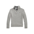 Big Boys Cable Knit Cotton Quarter Zip Sweater