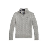 Big Boys Cable Knit Cotton Quarter Zip Sweater