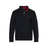 Big Boys Cable Knit Cotton Quarter Zip Sweater