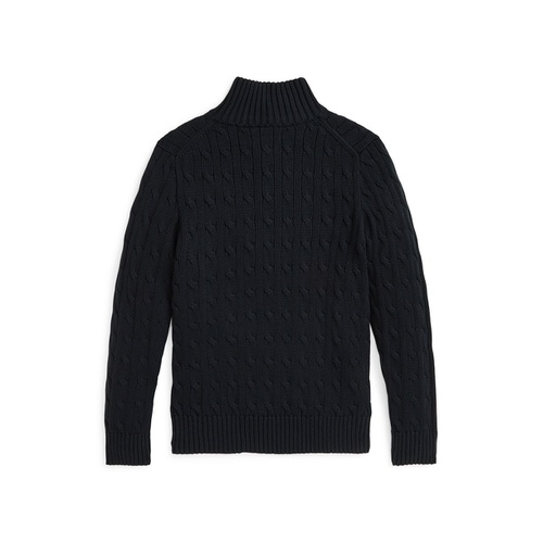 폴로 랄프로렌 Big Boys Cable Knit Cotton Quarter Zip Sweater