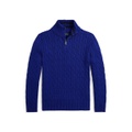 Big Boys Cable Knit Cotton Quarter Zip Sweater