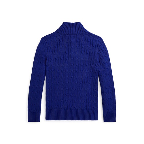 폴로 랄프로렌 Big Boys Cable Knit Cotton Quarter Zip Sweater