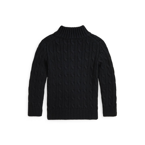 폴로 랄프로렌 Little and Toddler Boys Cable Knit Cotton Quarter Zip Sweater