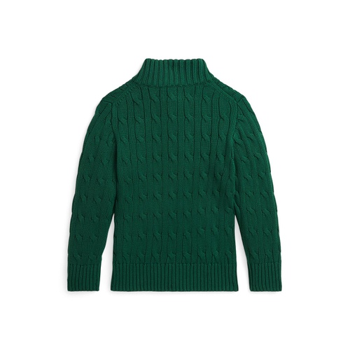 폴로 랄프로렌 Little and Toddler Boys Cable Knit Cotton Quarter Zip Sweater