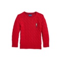 Toddler and Little Boys Polo Bear Cable Knit Cotton Sweater