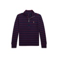 Little and Toddler Boys Striped Cotton Quarter Zip Pullover Sweatshirt