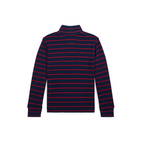 폴로 랄프로렌 Little and Toddler Boys Striped Cotton Quarter Zip Pullover Sweatshirt