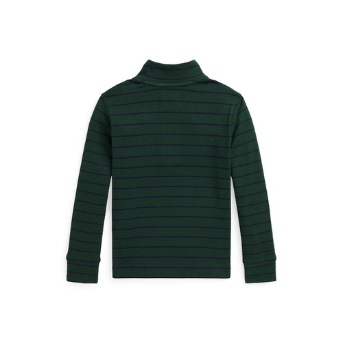 폴로 랄프로렌 Little and Toddler Boys Striped Cotton Quarter Zip Pullover Sweatshirt