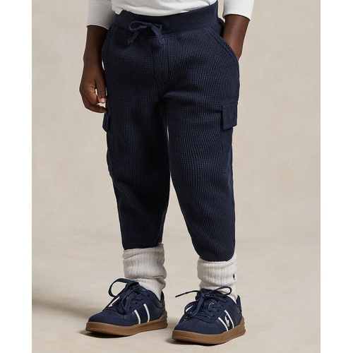 폴로 랄프로렌 Toddler and Little Boys Waffle Knit Cotton Cargo Jogger Pant