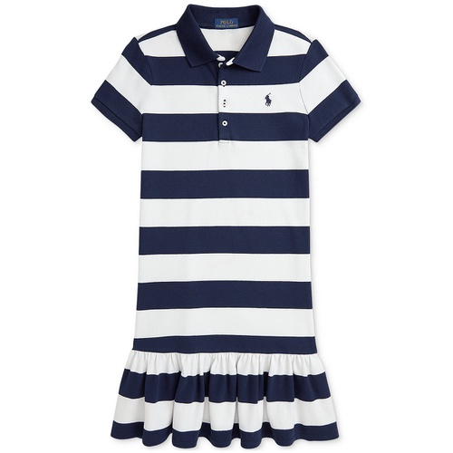 폴로 랄프로렌 Big Girls Striped Stretch Mesh Polo Dress