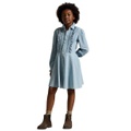 Big Girls Ruffled Cotton Chambray Dress