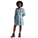 Big Girls Ruffled Cotton Chambray Dress