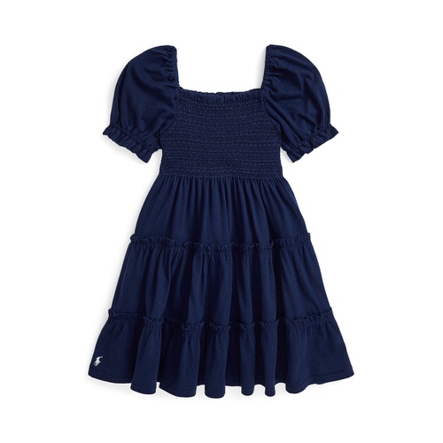 폴로 랄프로렌 Toddler and Little Girls Smocked Cotton Jersey Dress