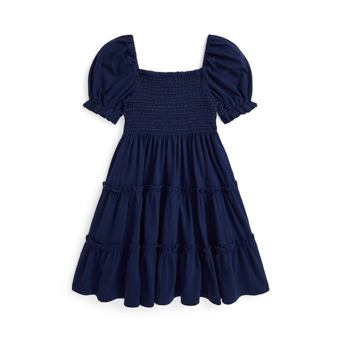 폴로 랄프로렌 Toddler and Little Girls Smocked Cotton Jersey Dress