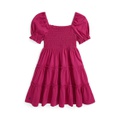 Toddler and Little Girls Smocked Cotton Jersey Dress