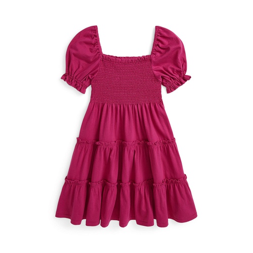 폴로 랄프로렌 Toddler and Little Girls Smocked Cotton Jersey Dress