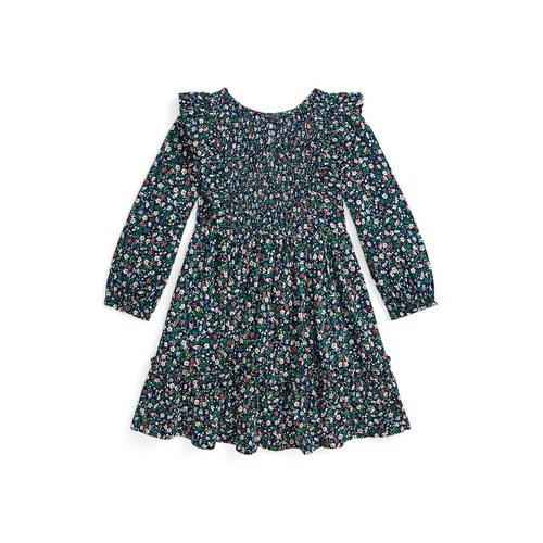 폴로 랄프로렌 Toddler and Little Girls Floral Smocked Cotton Jersey Dress