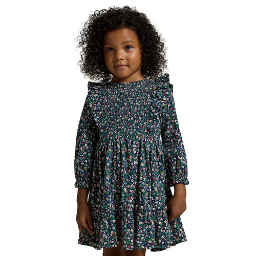 폴로 랄프로렌 Toddler and Little Girls Floral Smocked Cotton Jersey Dress