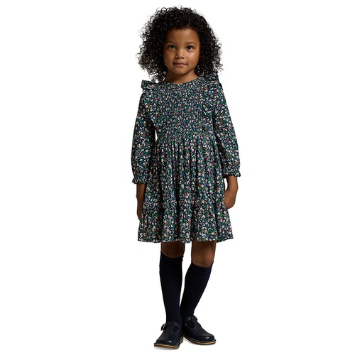 폴로 랄프로렌 Toddler and Little Girls Floral Smocked Cotton Jersey Dress