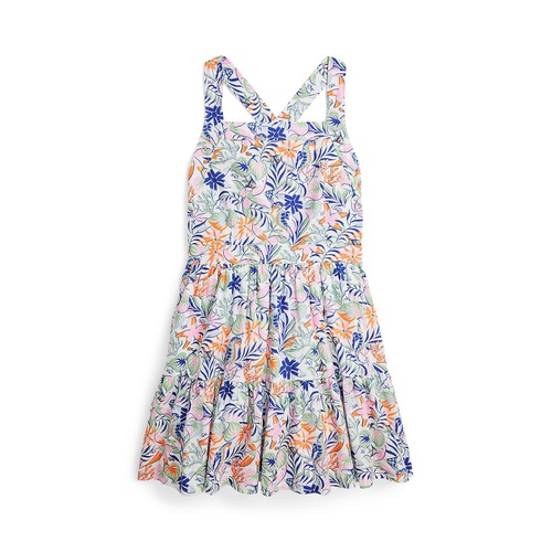 폴로 랄프로렌 Big Girls Tropical Print Linen Cotton Dress