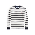 Big Boys Striped Waffle Cotton Long Sleeve Tee