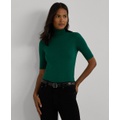 Womens Stretch Jersey Turtleneck