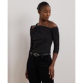 Womens Embellished Jersey One-Shoulder Top