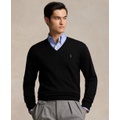 Mens Washable Wool V-Neck Sweater