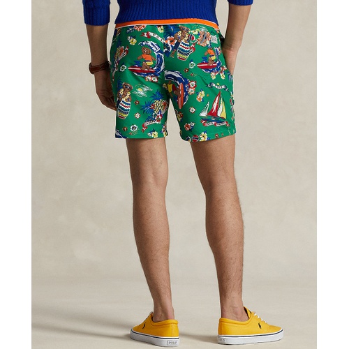 폴로 랄프로렌 Mens 5.75-Inch Traveler Polo Bear Swim Trunks