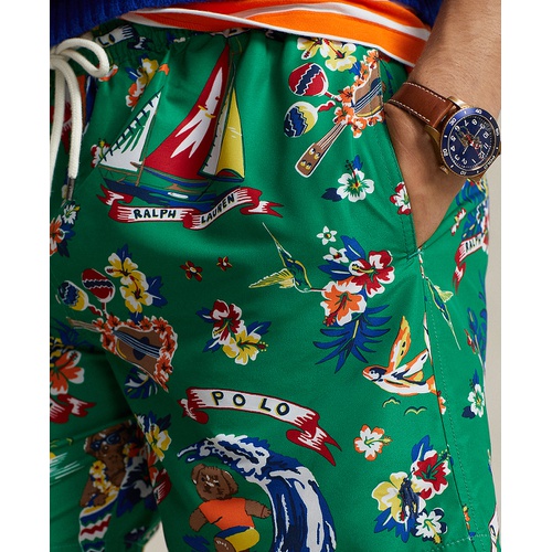 폴로 랄프로렌 Mens 5.75-Inch Traveler Polo Bear Swim Trunks