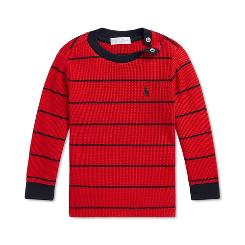 폴로 랄프로렌 Baby Cotton Striped Waffle Knit Tee