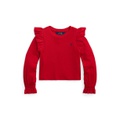 Toddler and Little Girls Ruffled Cotton Modal Long Sleeve Sweatshirt