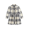 Toddler and Little Girls Plaid Cotton Twill Shirtdress