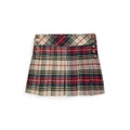 Toddler and Little Girls Plaid Pleated Cotton Twill Skirt