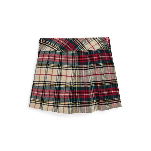 폴로 랄프로렌 Toddler and Little Girls Plaid Pleated Cotton Twill Skirt