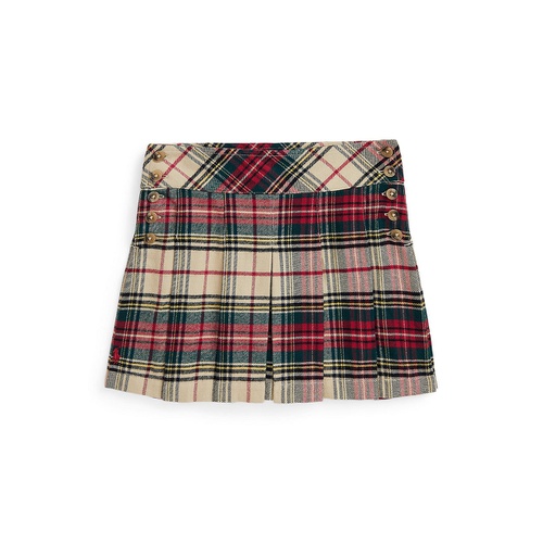 폴로 랄프로렌 Toddler and Little Girls Plaid Pleated Cotton Twill Skirt