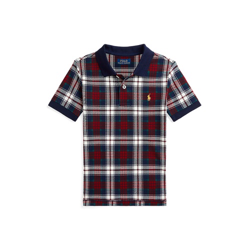 폴로 랄프로렌 Toddler and Little Boys Plaid Cotton Mesh Polo Shirt