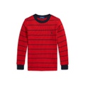 Toddler and Little Boys Striped Waffle Cotton Long Sleeve Tee