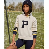 Big Girls Cotton Letterman Sweater