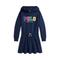 Toddler and Little Girls Corduroy Logo Fleece Hoodie Dress