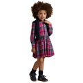 Toddler and Little Girls Plaid Cotton Twill Shirtdress