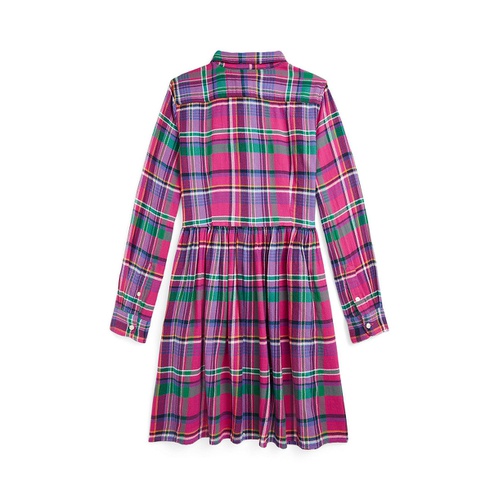 폴로 랄프로렌 Toddler and Little Girls Plaid Cotton Twill Shirtdress