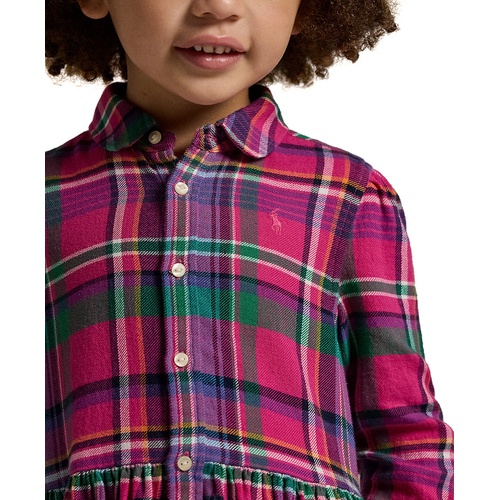 폴로 랄프로렌 Toddler and Little Girls Plaid Cotton Twill Shirtdress