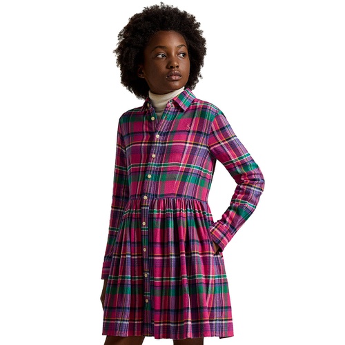 폴로 랄프로렌 Big Girls Plaid Cotton Twill Shirtdress