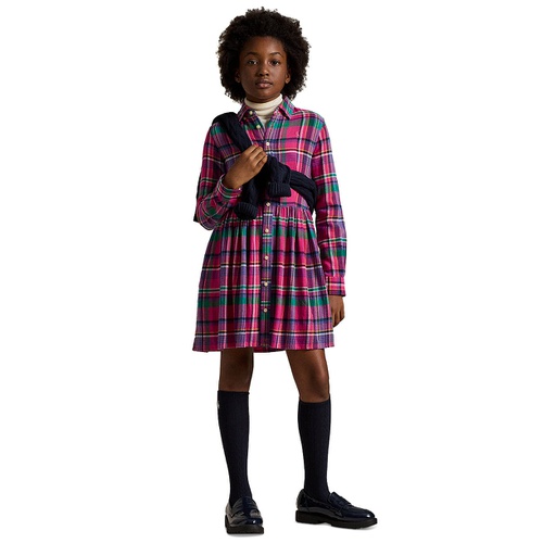 폴로 랄프로렌 Big Girls Plaid Cotton Twill Shirtdress